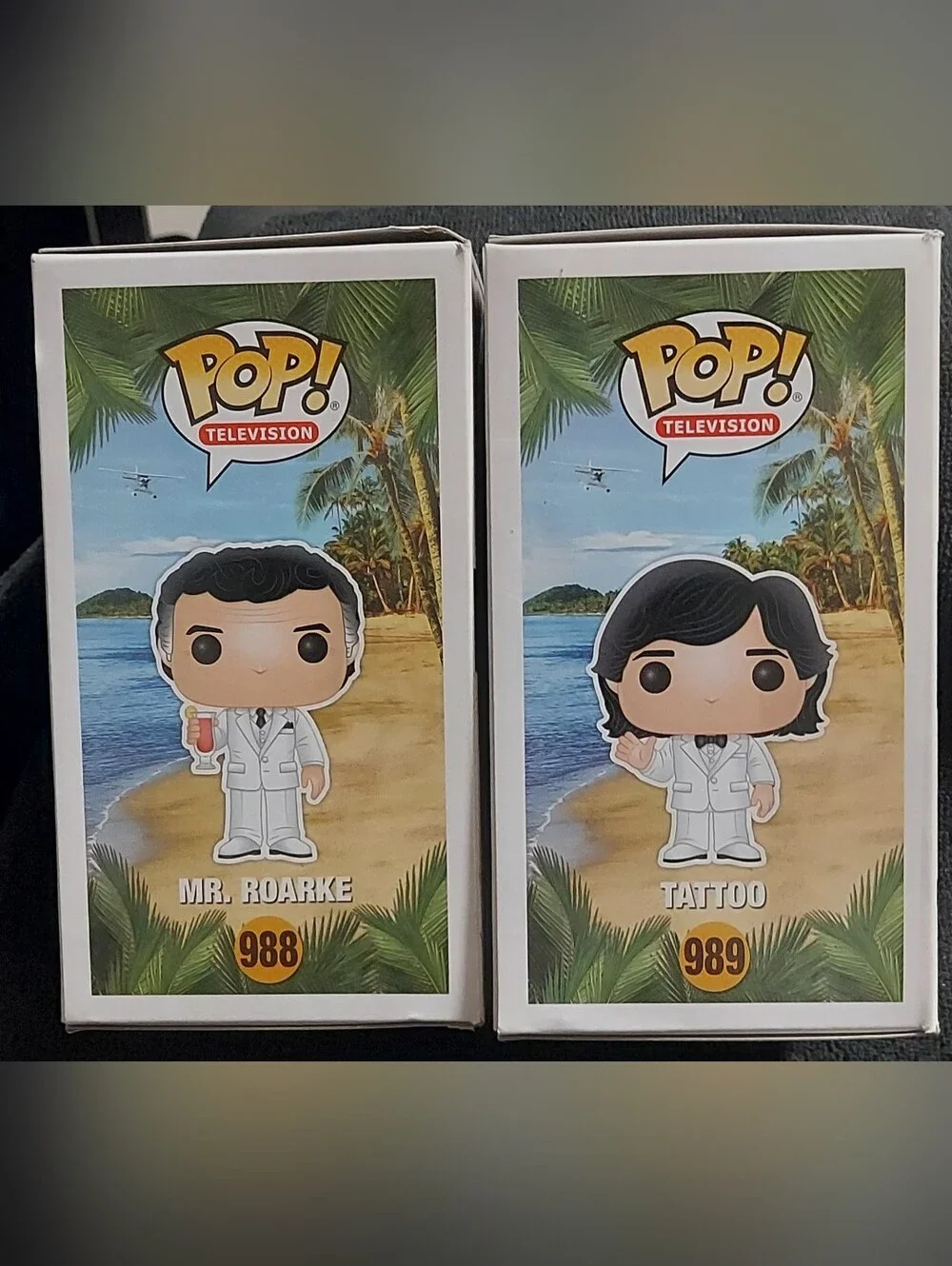Funko Pop! Television Fantasy Island Set -Mr. Roarke #988 &Tattoo #989 (Vaulted)